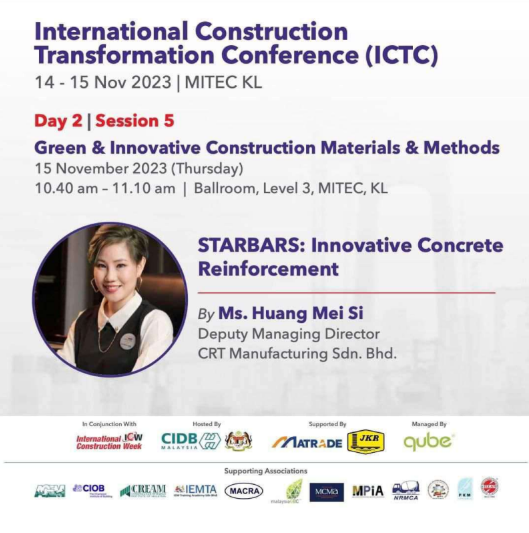CRT Speaks at ICTC 2023 – Driving Innovation in Sustainable Construction Image 1