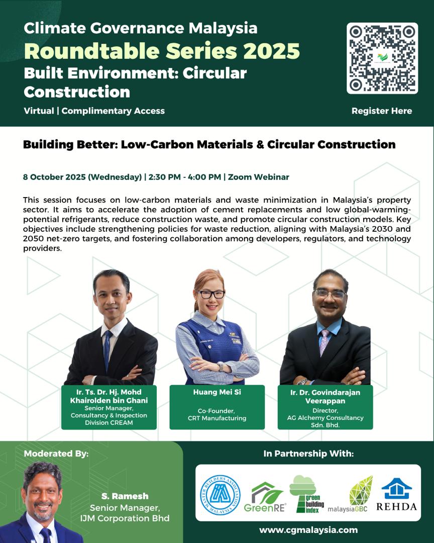 CGM Roundtable Talk Series  2025 - Built Environment: Circular Construction Image 1