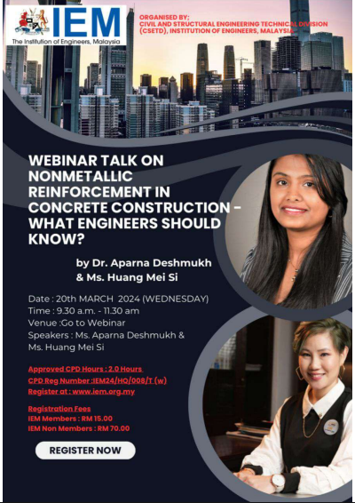 CRT x NEx USA: Collaborating on IEM Webinar – “Non-Metallic Reinforcement in Concrete Construction: What Should Engineers Know?” Image 1